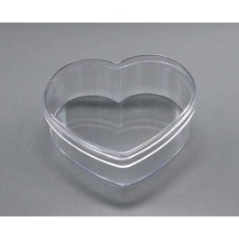 Transparentes Herz aus Plastik 14cm (25 Stück) [PEP-0708138]