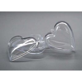 Transparentes Herz aus Plastik 8cm (25 Stück) [PEP-0708080]
