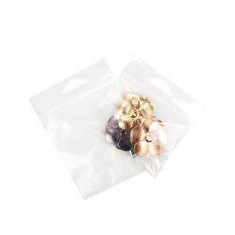 Headerbeutel Transparent 9x6.4cm Wiederverschließbar (100 Stück) [HB32]