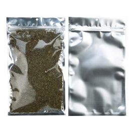 Druckverschlussbeutel Transparent/Silber 15.2x23.5cm mit Aufhängeloch (100 Stück) [HZB7S]