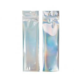 Druckverschlussbeutell Transparent/Holografisch 6,4x22,9 cm (100 Stück) [HZBB1CH]