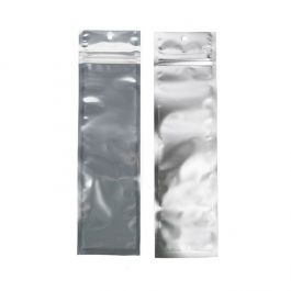 Druckverschlussbeutell Transparent/Silber 6,4x22,9 cm (100 Stück) [HZBB1CS]