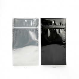 Druckverschlussbeutel Transparent/Schwarz 7.5x11.5cm mit Aufhängeloch (100 Stück) [HZBB3CB]