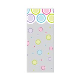 Bedruckte Seitenfaltenbeutel - Farbenfrohe Punkte - 30 Mikron 10.2x6.4x24.1cm (100 Stück) [G4MDE]