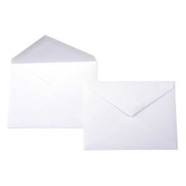 Umschläge Weiß 16,5x12,1cm Premium Undurchsichtig (50 Stück) [E110]