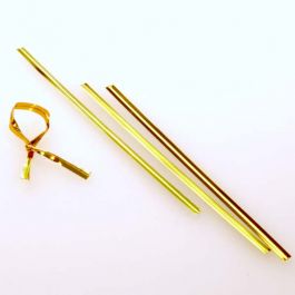 Verschluss-Streifen 10.2x0.4cm Gold metallisch Kunststoff (1,000 Stück) [TT4MG]