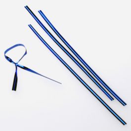 Verschluss-Streifen 10.2x0.4cm Blau metallisch Kunststoff (1,000 Stück) [TT4MB]