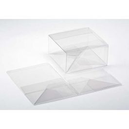 Klarsichtschachteln 15.9x15.9x7.6cm mit Automatikboden (25 Stück) [PLB173]