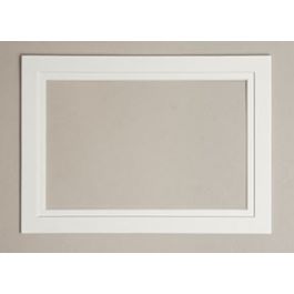 Fertig-Passepartouts mit 9.5x14.5cm Fenster - Weiß/Weiß doppelte Dicke - 12.7x17.8cm Außenrahmen (10 Stück) [MD20221]