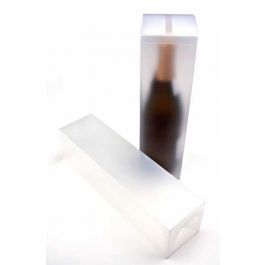Klarsichtschachteln für Flaschen Gefrostet 8x8x31cm (25 Stück) [PLBF176]