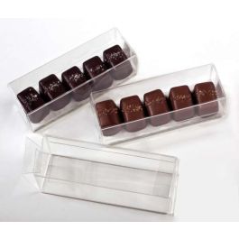 Klarsichtschachteln für Schokoladentrüffel 3,5x3,5x10,8cm (25 Stück) [FB196]