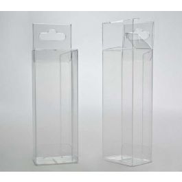 Klarsichtschachteln 3.8x2.5x10.2cm mit Aufhängemöglichkeit (25 Stück) [HFB219]