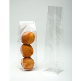 Blockbodenbeutel 5.1x5.1x21cm Transparent (100 Stück) [FGCC11]