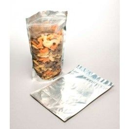 Standbodenbeutel Transparent/Silber 13x7x20.5cm | 110 Gramm (100 Stück) [ZBGS3]