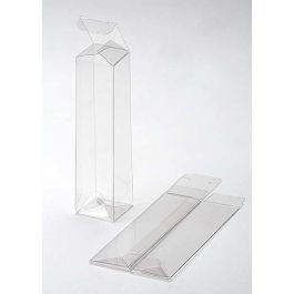 Klarsichtschachteln 5.7x5.7x22.9cm mit Automatikboden (25 Stück) [PLB136]