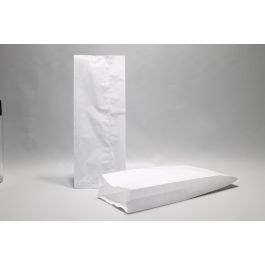 Papierbeutel Weiß 14x6x28cm mit Seitenfalten | Inhalt 1.5kg Zellulose 35g/m² (125 Stück) [PAV1418]