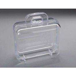 Transparenter Koffer aus Plastik 12.5x12.8cm (25 Stück) [PEP-0211068]