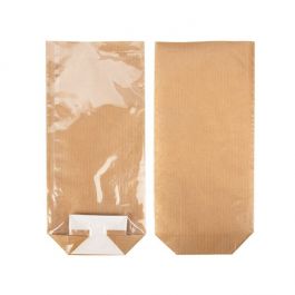 Blockbodenbeutel Kraft7x5.1x25.4 cm mit Bodenblatt (100 Stück) [FGKB17]