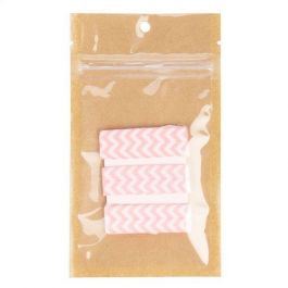 Druckverschlussbeutel Kraft/Transparent 7.6x11.4cm mit Einreißkerben (100 Stück) [HZB3KC]