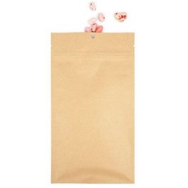 Druckverschlussbeutel Kraft 12.7x20.8cm mit Aufhängeloch  (100 Stück) [HZBB6K]