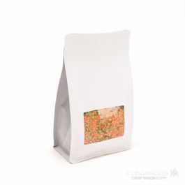 Kaffeebeutel Kraft Weiß 12.7x7.6x20.3cm mit Fenster (100 Stück) [SQMS7WK]