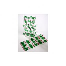 Bedruckte Beutel Weihnachtsbäume 10,2x6,4x24,1cm mit Seitenfalten (100 Stück) [G4CTR]