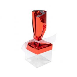 Folientopper Metallic Rot 12,7x22,9 cm (25 Stück) [MT1R]