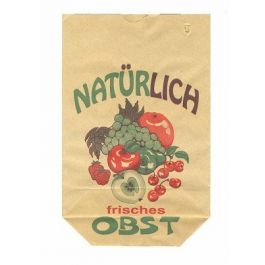 Kreuzbodenbeutel mit Obstdruck 19x29cm | Inhalt 1.5kg - 60g/m² (100 Stück) [PAK1929B]