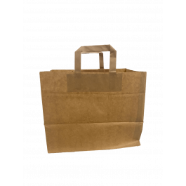 Papiertragetaschen 32x12x41cm Braun Kraft 80g/m² (50 Stück) [PADB9040]