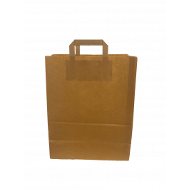 Papiertragetaschen 32x17x41cm Braun Kraft 90g/m² (50 Stück) [PADB9041]