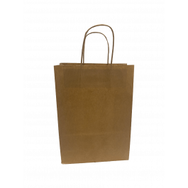 Papiertragetaschen Braun 22x10x31cm (50 Stück) [PAMB2231]