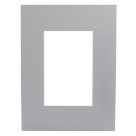 Passepartouts 822 Grau 13x18cm mit 8x12cm Ausschnitt (5 Stück) [MA-7482213181]