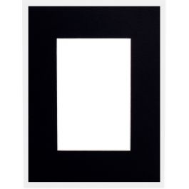 Passepartouts 413 Schwarz 28x35cm mit 19x24cm Ausschnitt (5 Stück) [MA-7441328352]