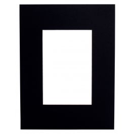 Passepartout 413 Schwarz 18x24cm mit Fenster 9x14cm (5 Stück) [MA-7441318241]
