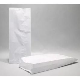 Papierbeutel Weiß 11x4x21cm mit Seitenfalten | Inhalt 0.5kg Zellulose 35g/m² (125 Stück) [PAV1111]