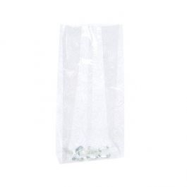 Bedruckte Beutel Rosen Weiß 10.2x6.4x24.1cm mit Seitenfalten (100 Stück) [CG4RO]