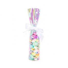 Plastikbeutel Runde Boden Schillernd 5,1x25,4 cm mit Bodenblatt (50 Stück) [RPBGH1]