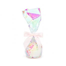 Plastikbeutel Runde Boden Schillernd 8,3x25,4 cm mit Bodenblatt (50 Stück) [RPBGH3]