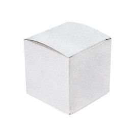 Faltschachteln Silber Glitter 7.6x7.6x7.6cm (25 Stück) [FB2SG]