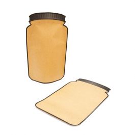 Standbodenbeutel Kraftpapier Glasgefäß-Form 15.2x8x25.4cm (100 Stück) [SP7K]