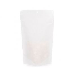 Standbodenbeutel Kraft Weiß Umweltfreundlich 17,1x8,9x28,6 cm (100 Stück) [SUPEK4W]
