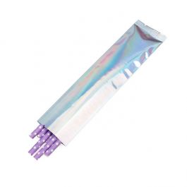 Plastik Klappenbeutel Holografisch 5,1x20,3 cm (25 Stück) [SVP28H]