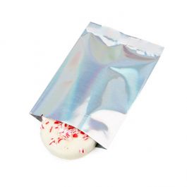 Plastik Klappenbeutel Holografisch 7,6x10,2 cm (25 Stück) [SVP34H]