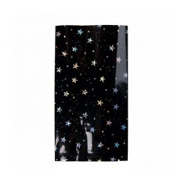 Kunststoffbeutel Schwarz Holografische Sterne 7,6x14 cm und Verschweißbar (25 Stück) [SVP35HHB]