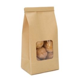 Kraftbeutel Braun wiederverschließbar 8,6x6,4x19,7cm (100 Stück) [TTW1K]