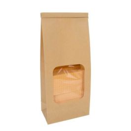 Kraftbeutel Braun wiederverschließbar 10.8x6.4x26.7cm (100 Stück) [TTW2K]