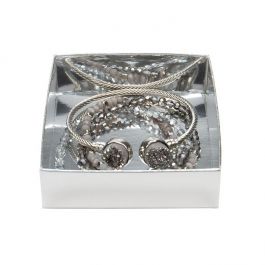 Pappschachtelböden Silber 8x2.5x8.5cm (25 Stück) [SS356]