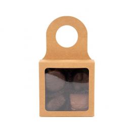 Pappschachteln mit Fenster & Aufhängeloch 9x3x9cm (25 Stück) [FS356]