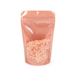 Standbodenbeutel Transparent/Glitter Rose Gold 13x7,9x20,6 cm (100 Stück) [ZBG3GLRG]