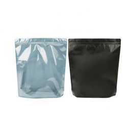 Standbodenbeutel Transparent/Mattschwarz 30.5x12.7x37.5cm (50 Stück) [ZBGB8]